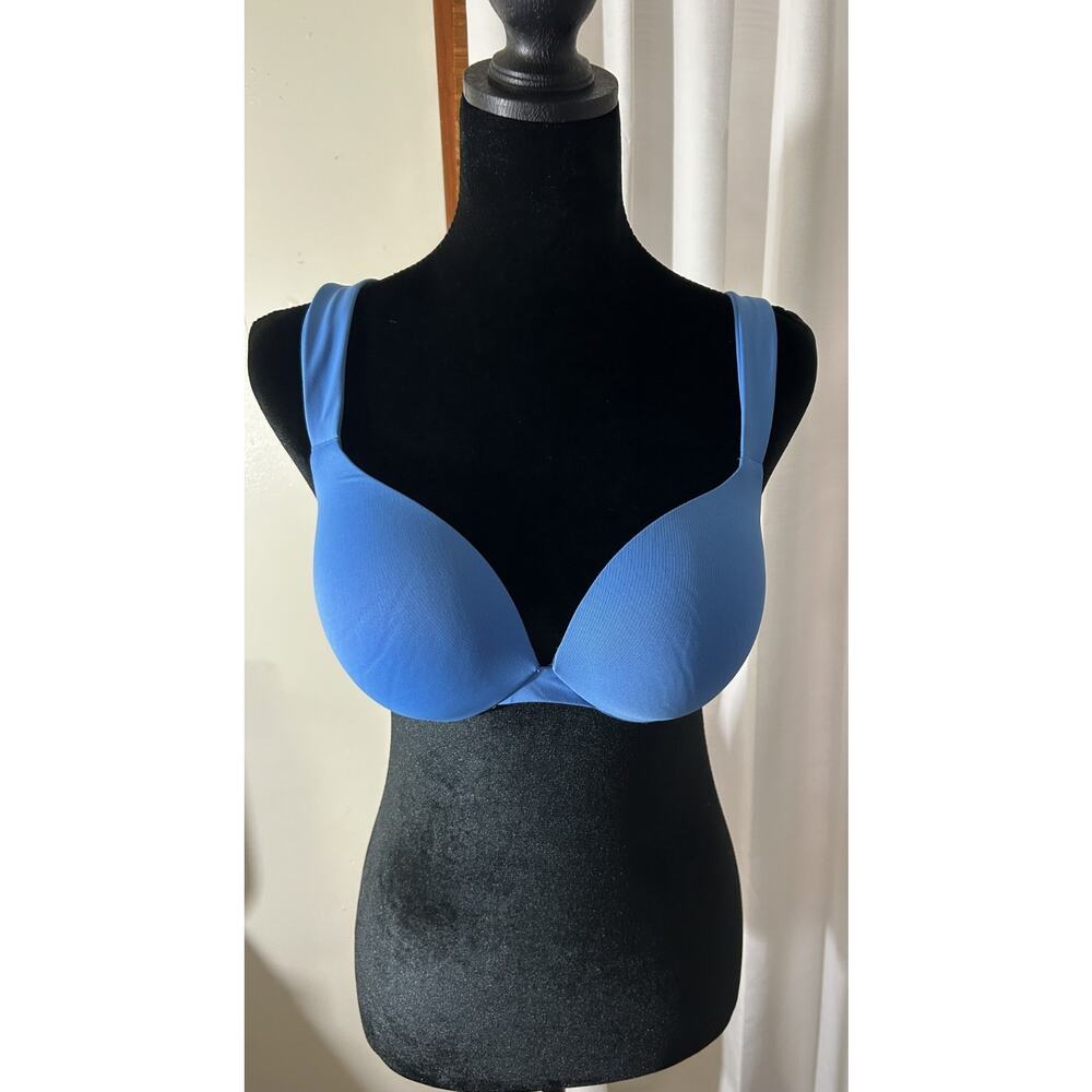 Skims NWOT Vibrant Signature Swim Ultimate Push Up Bikini Top Tide Sz Small (6)